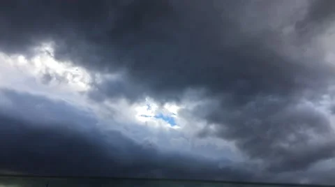 Duel layered clouds on stormy day time laspe Stock Footage 68816765