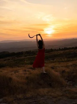 Duel at Sunset Stock Photos