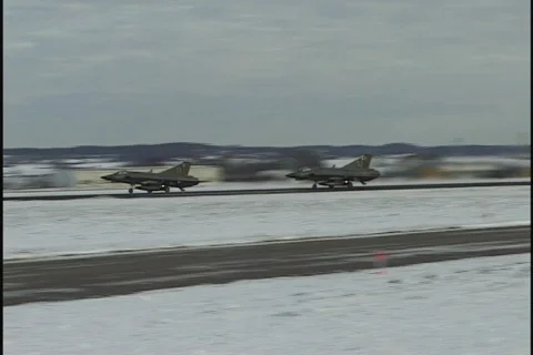 Duel take off Stock Footage 288683