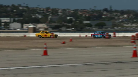 Dueling Datsuns Stock Footage 49617279