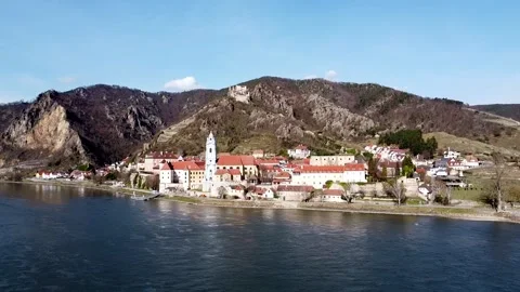 Duernstein 2k Dron Still Panorame 스톡 동영상 340450379