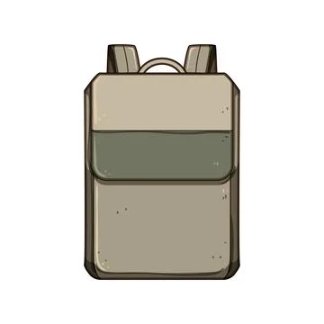 Duffel backpack cartoon vector illustration Illustrazione stock