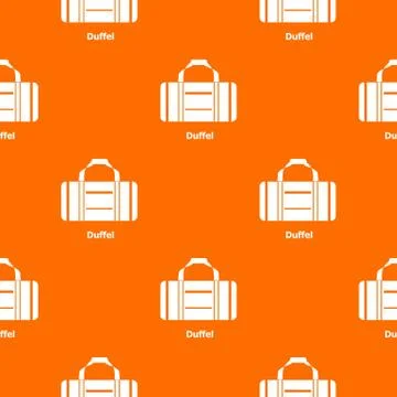 Duffel pattern vector orange Stock Illustration