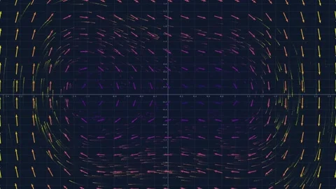 Duffing Oscillator Vector Field Chaos Simulation Background Video stock 346052933