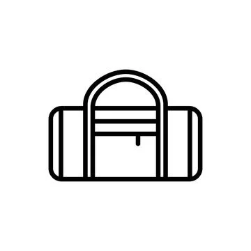 Duffle bag line icon. linear style sign for mobile concept and web design. Sport Stock Illustration