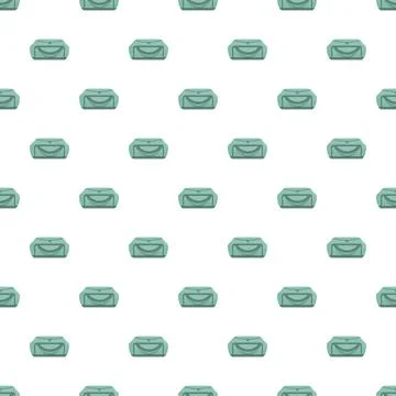 Duffle bag seamless pattern for travel and fitness Stock Illustration