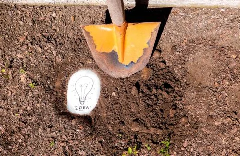 Dug Up Idea ! Foto stock