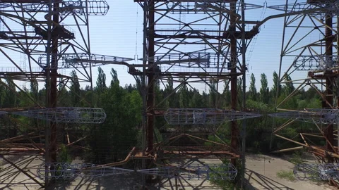 Duga Radar Array Aerial View Stock Footage 330876318