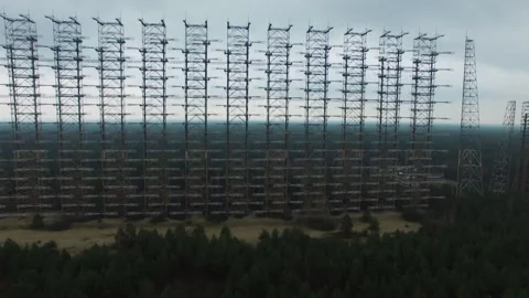 Duga Radar Array, Chernobyl Aerial Stock-Footage 330968474