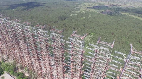 Duga Radar Array, Chernobyl Exclusion Zone Stock-Footage 330877535