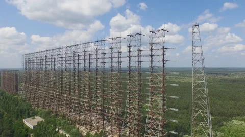 Duga Radar Array, Chernobyl Exclusion Zone Stock-Footage 330884308
