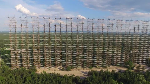 Duga Radar Array, Chernobyl Exclusion Zone Vídeo Stock 330897879