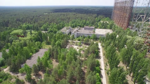 Duga Radar Array near Chernobyl Stock Footage 330877666