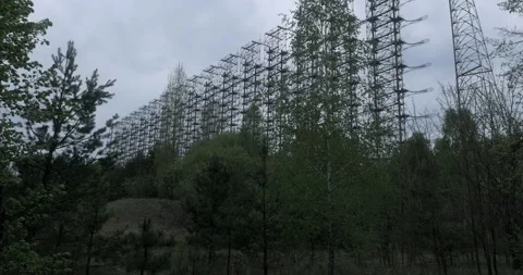 Duga radar Chernobyl Zone Cloudy Stock Footage 200837632