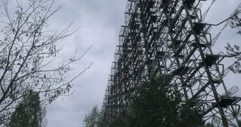 Duga radar Chernobyl Zone Cloudy Stock Footage 200837900