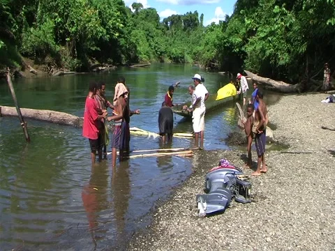 Dugout Canoe Stock Footage 3592265