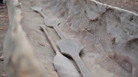 Dugout canoe Stock Footage 73744794