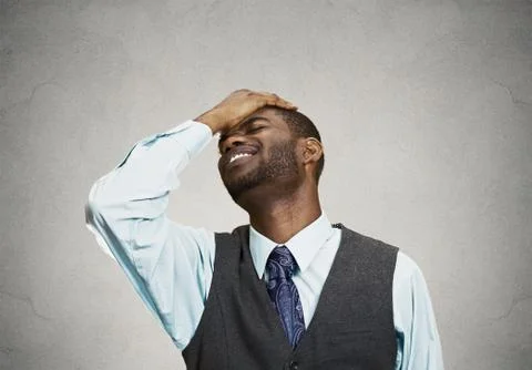 Duh moment. Realization of a mistake Foto stock