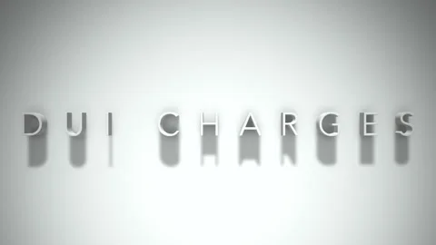 Dui charges 3D title animation with shadows on a white background Stock Footage 297216660