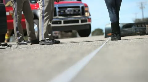 DUI Checkpoint 1 Stock Footage 12334517