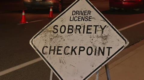 DUI Checkpoint Stock Footage 37586208