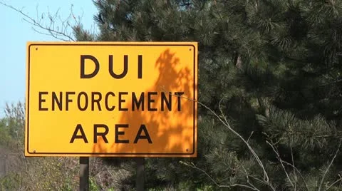 DUI Sign Stock Footage 11240962