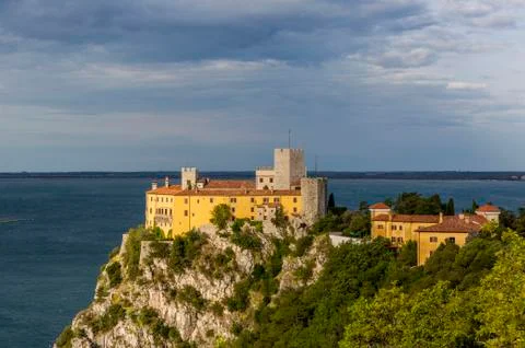 Duino Castle, a fourteenth-century fortification located near Trieste Stock Photos