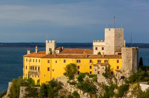 Duino Castle, a fourteenth-century fortification located near Trieste Stock Photos