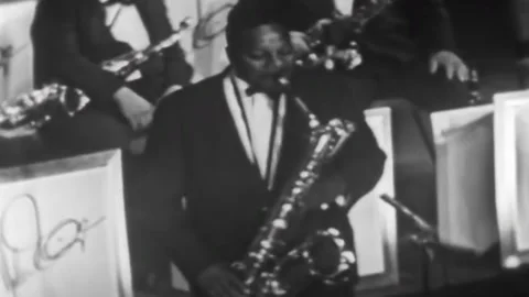 DUKE ELLINGTON ET SON ORCHESTRE. JAZZ PERFORMED BY ELLINGTON (14) Stock Footage 237684953