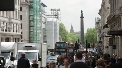 Duke of York Column, view from Piccadilly Circus, London, England Stock Footage 63152118