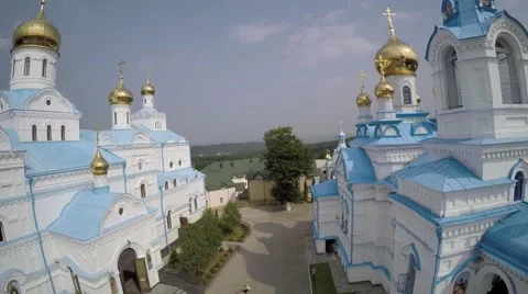 Dukhovskoi Pochayiv Monastery Stock Footage