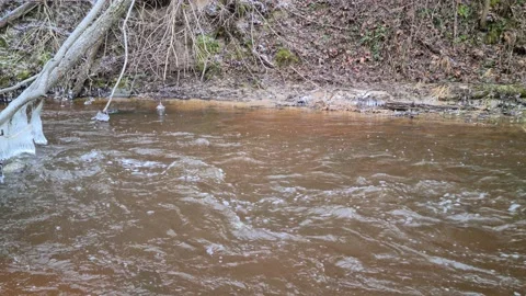Dūkšta River in winter Stock Footage 168244668