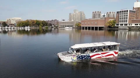 Dukw Red White Blue Second Clip Full Stock Footage 143093439