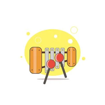 Dulcimer colorful flat vector icon Stock Illustration