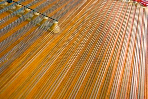 The dulcimer strings Stock Photos