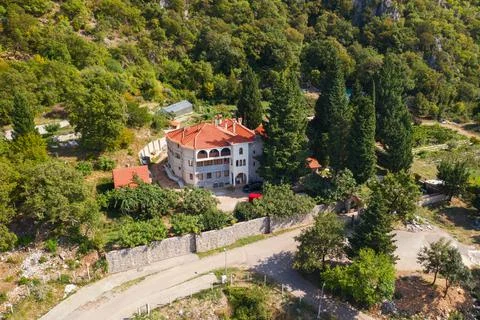 Dulevo Convent on Mount Chelobrdo. View from above. Montenegro Stock Photos