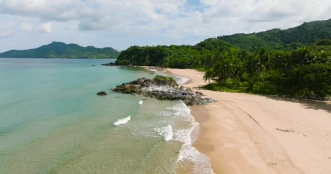 Duli Beach in El Nido, Palawan. Philippines. Stock Footage 322032603