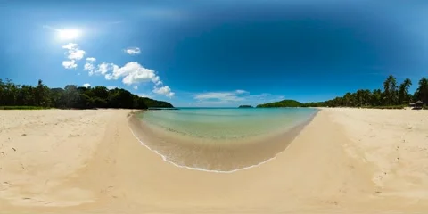 Duli Beach in El Nido, Philippines. Palawan. Virtual Reality 360. Stock Footage 266830499