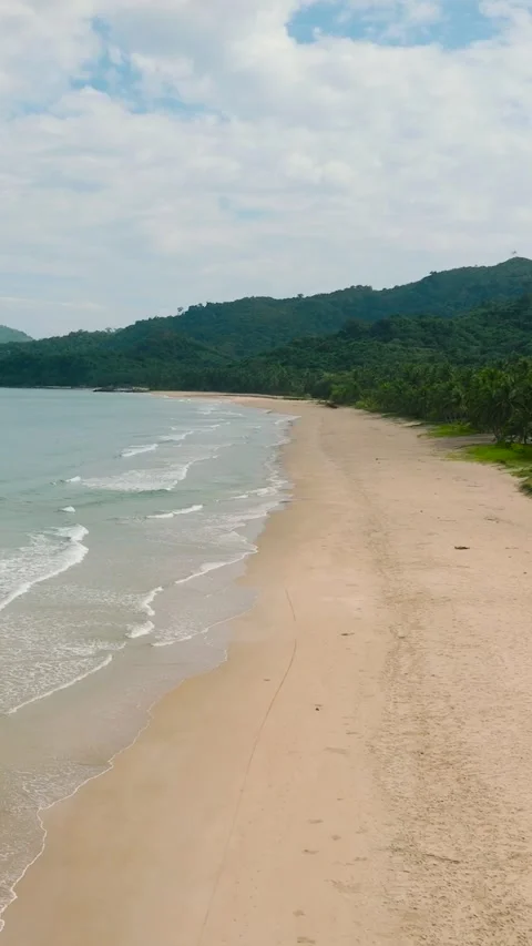 Duli Beach in Philippines. El Nido, Palawan. Stock Footage 264105187