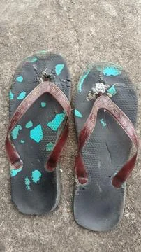 Dull flip flops Stock Photos