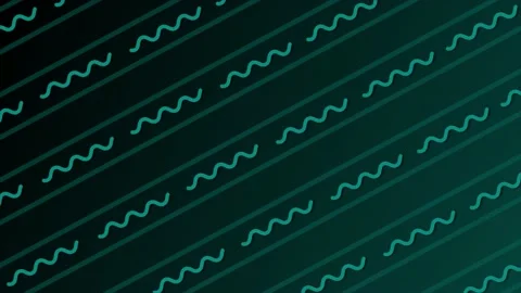 Dull green color parallel squiggly line pattern background Stock Footage 225506438