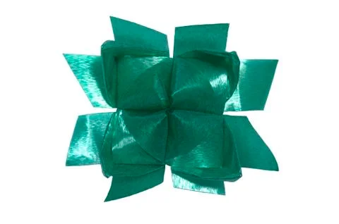 Dull green rectangle ribbon Stock Photos
