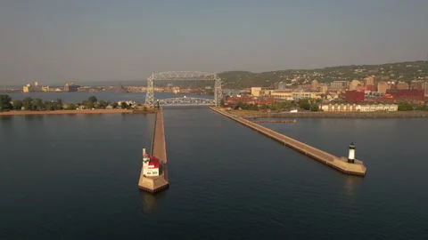Duluth Entry Lighthouses 動画素材 252149448