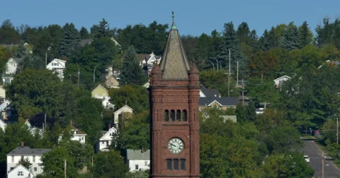 Duluth Minnesota Clock Tower Stock Footage 57370792