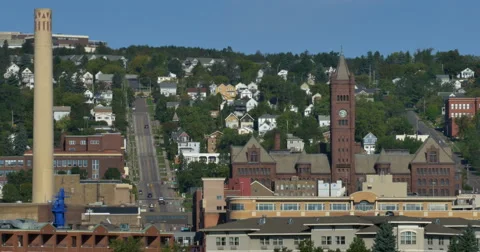 Duluth Minnesota Clock Tower Video stock 57371120