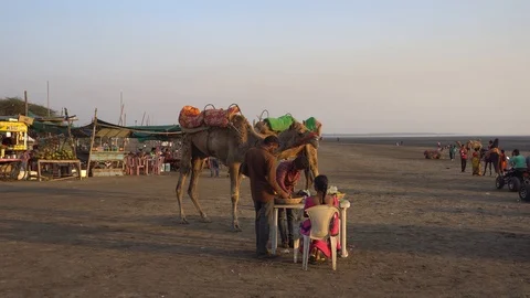 Dumas Beach Video stock 92091076