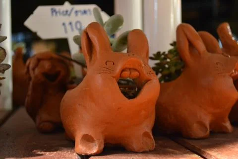 Dumb Bunny Ceramic Stock Photos