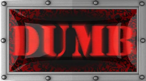 Dumb on led Stock Footage 8703123