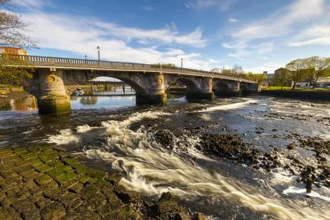 Dumbarton Bridge, River Leven, Dumbarton, West Dunbartonshire, Scotland, United Stock Photos