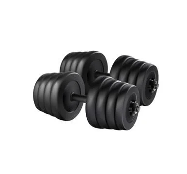 Dumbbell adjustable disc isolated vector. realistic fitness weight equipment Stock Illustration